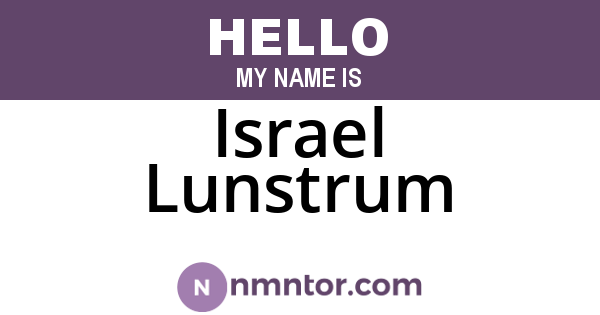 Israel Lunstrum