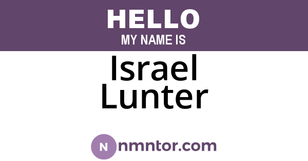 Israel Lunter