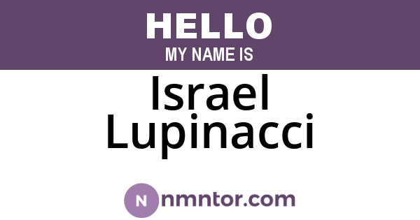 Israel Lupinacci