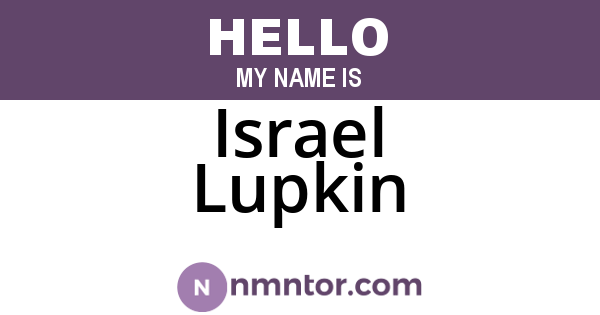 Israel Lupkin