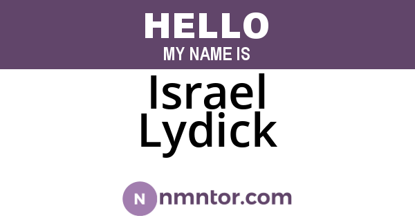 Israel Lydick