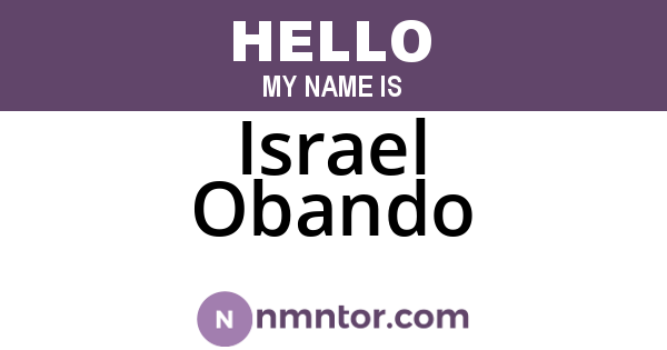 Israel Obando