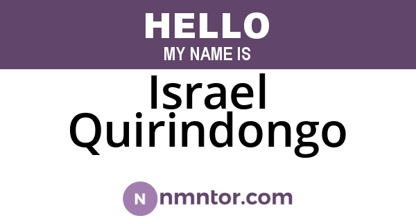 Israel Quirindongo