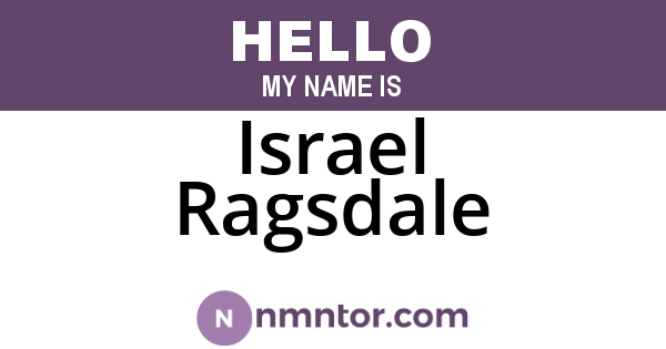 Israel Ragsdale