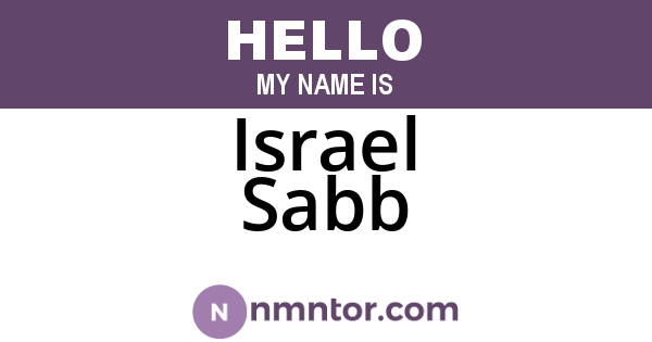 Israel Sabb