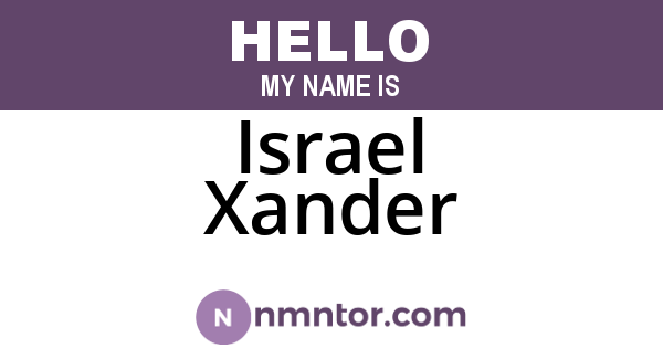 Israel Xander