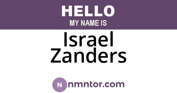 Israel Zanders