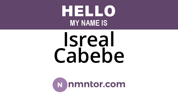 Isreal Cabebe