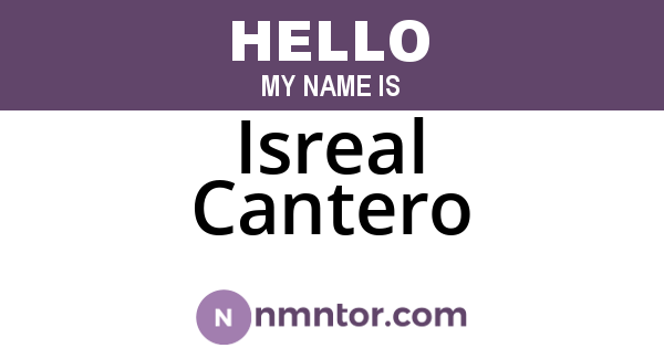 Isreal Cantero