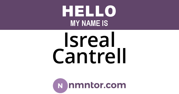 Isreal Cantrell