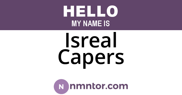 Isreal Capers