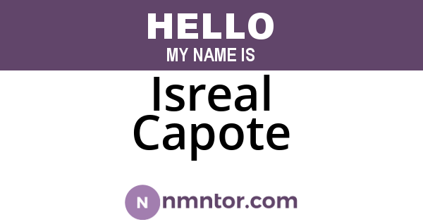 Isreal Capote