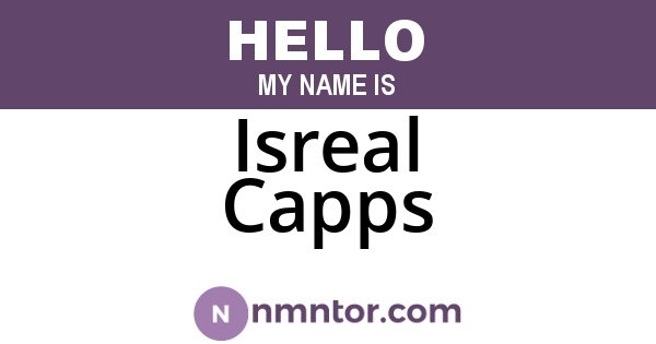Isreal Capps