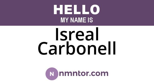 Isreal Carbonell