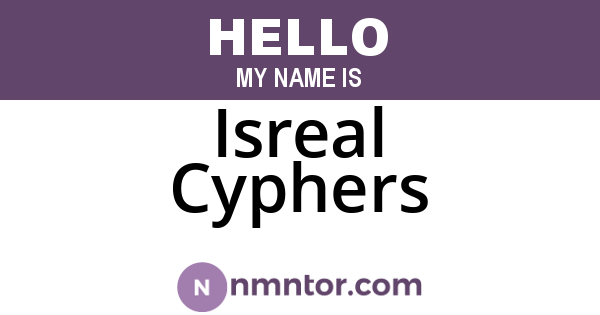 Isreal Cyphers