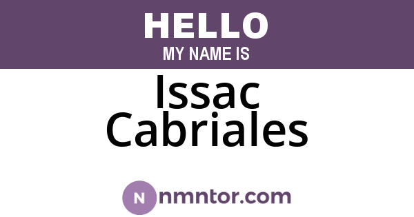Issac Cabriales