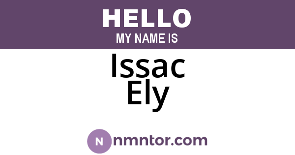 Issac Ely