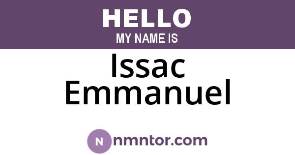 Issac Emmanuel