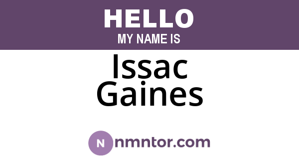 Issac Gaines