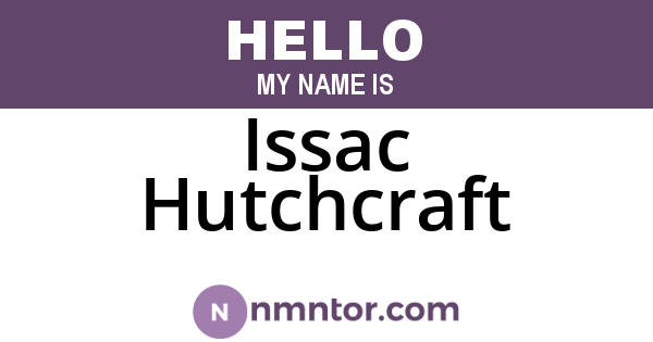 Issac Hutchcraft
