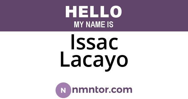 Issac Lacayo