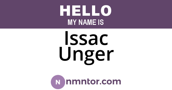 Issac Unger