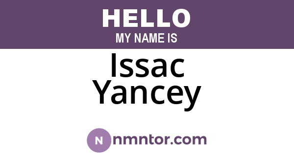 Issac Yancey
