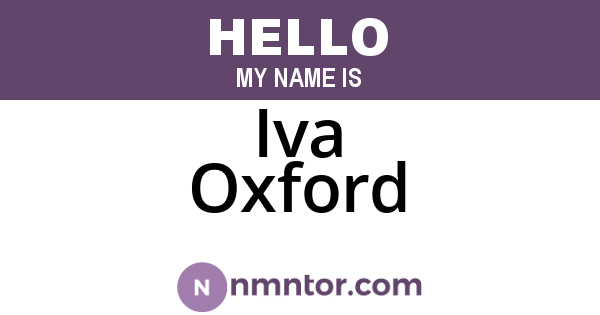 Iva Oxford