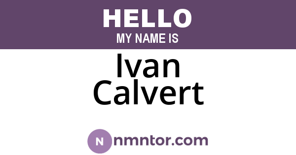 Ivan Calvert