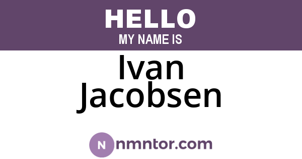 Ivan Jacobsen
