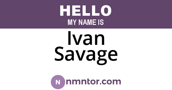 Ivan Savage