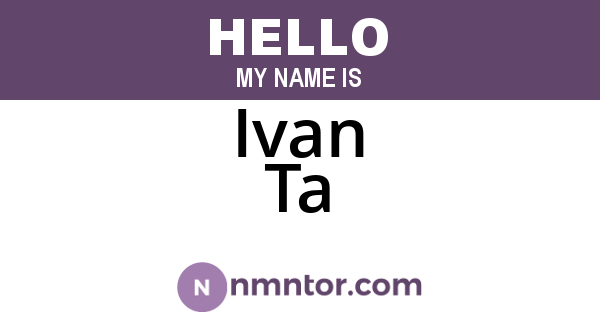 Ivan Ta