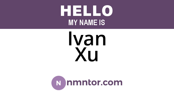 Ivan Xu