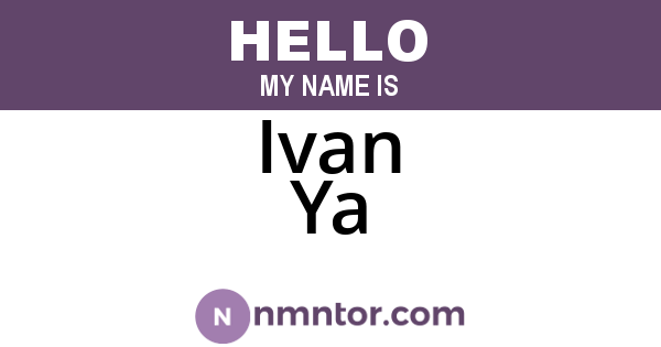 Ivan Ya