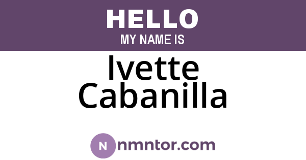 Ivette Cabanilla