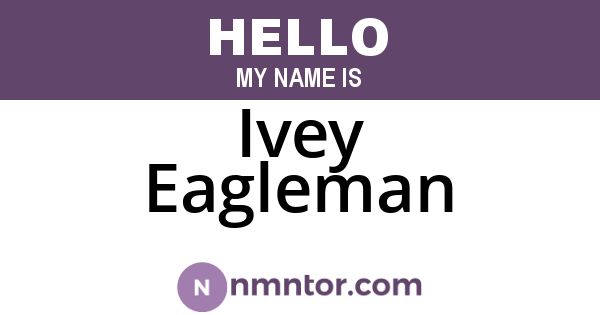 Ivey Eagleman