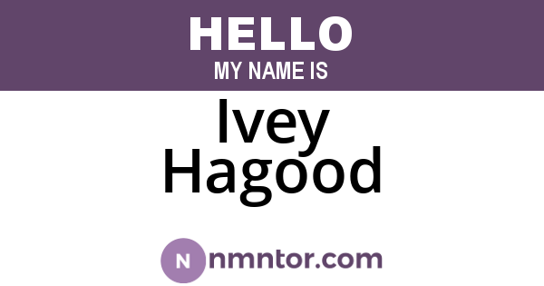 Ivey Hagood