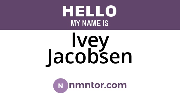 Ivey Jacobsen
