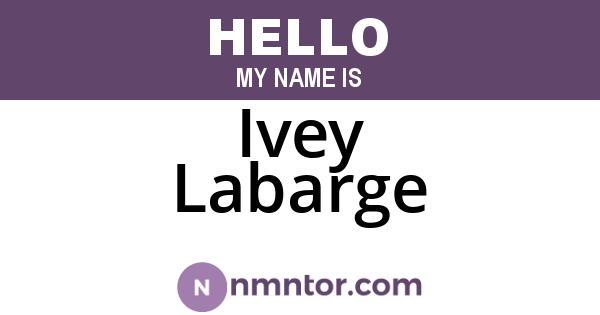 Ivey Labarge