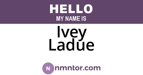 Ivey Ladue