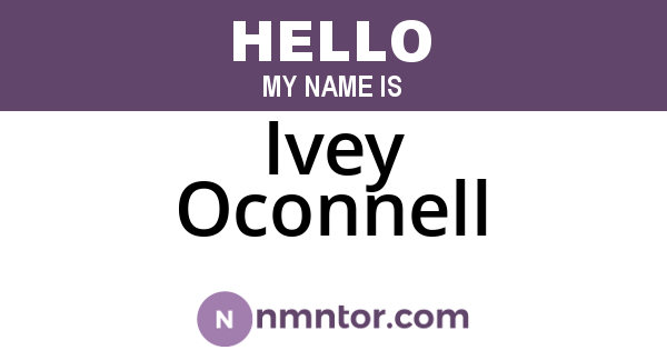 Ivey Oconnell