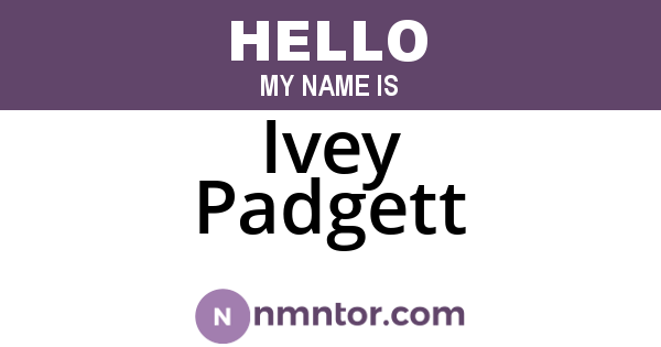 Ivey Padgett