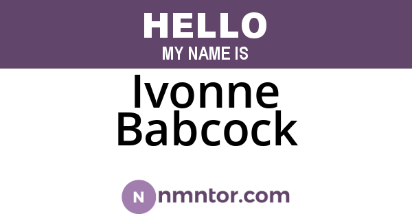Ivonne Babcock