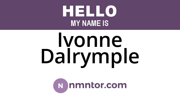 Ivonne Dalrymple
