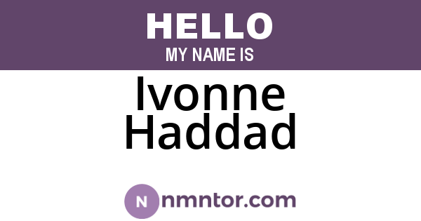 Ivonne Haddad