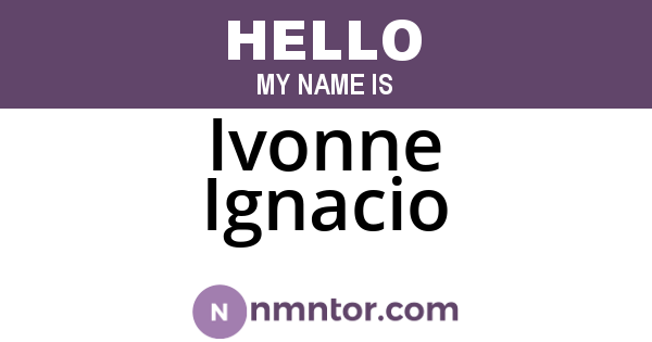 Ivonne Ignacio
