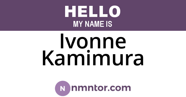 Ivonne Kamimura
