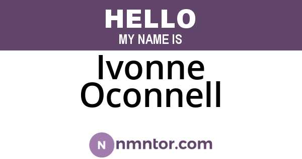 Ivonne Oconnell