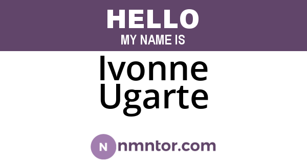Ivonne Ugarte
