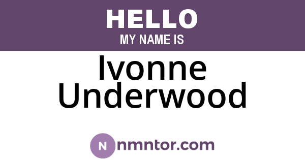Ivonne Underwood